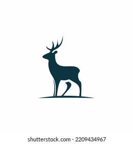 Deer logo design vector template Illustration.
