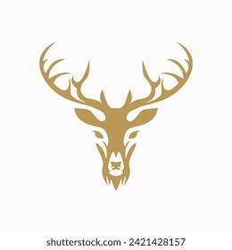 deer logo design vector template