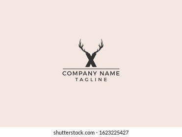 Deer logo design wild animal minimal creative modern illustration graphic sign in Vector Editable File.