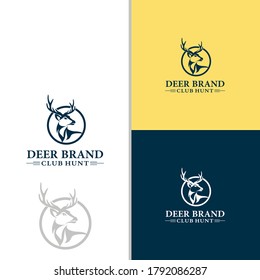 deer logo designs inspirations, hunting club logo