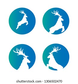 Deer Logo, editable and printable perfect for use in a wide range of new media templates: Web Marketing Agency, Social Media Services Showcase, Online Marketing Apps, and Web.
