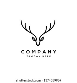 Deer logo, deer head, deer face, deer vector - Vector