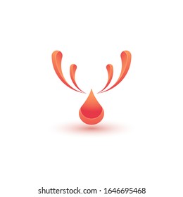 Deer logo. Deer head logo gradient, animal logo with gradient.