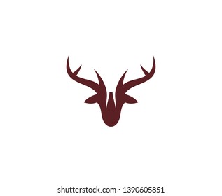 Deer logo head vector icon 