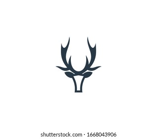 Deer logo head vector icon 