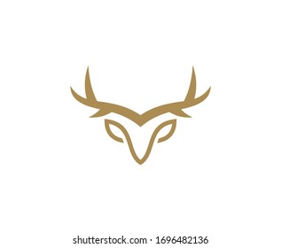 Deer logo hunt vector icon 