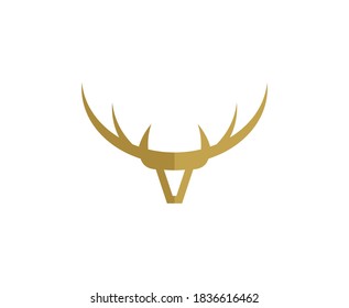 Deer logo hunting animal vector 