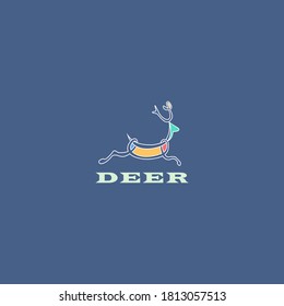 Deer logo icon design concept