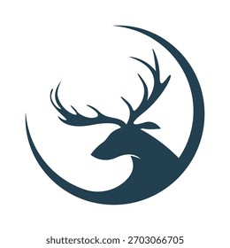 Imagen de diseño de icono de logotipo de ciervo