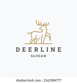 Icono de Deer plantilla de diseño ilustración vectorial