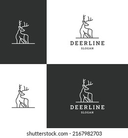 Deer logo icon design template vector illustration