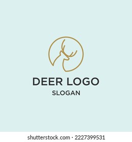 Deer logo icon design template 