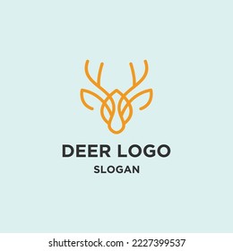 Deer logo icon design template 