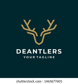 Deer logo and icon design vector.