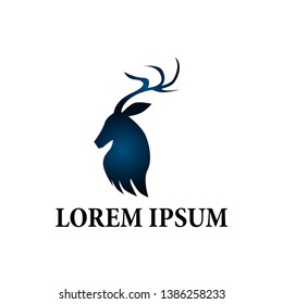 deer logo icon for hunter team or adventure