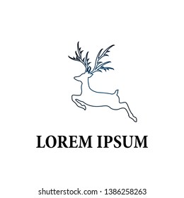 deer logo icon for hunter team or adventure
