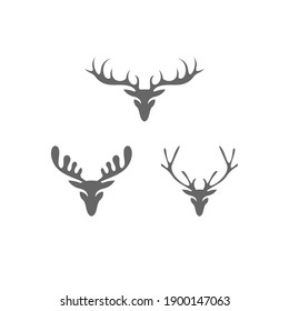 Deer logo icon illustration design vector template