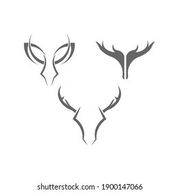 Deer logo icon illustration design vector template