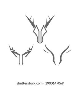 Deer logo icon illustration design vector template