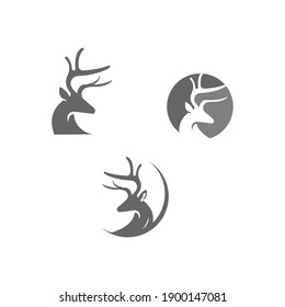 Plantilla vectorial de diseño de ilustración de icono de Deer