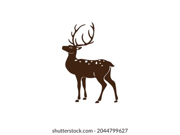 Deer logo icon illustration design vector template