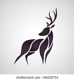 Deer logo icon illustration design vector template