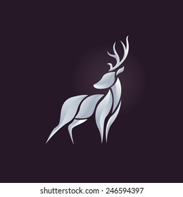 Deer logo icon illustration design vector template