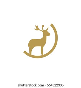 Deer logo icon illustration isolated vector sign symbol
