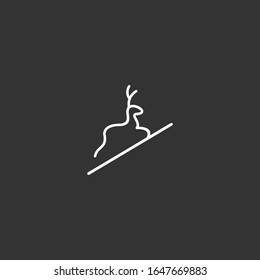 Diseño de la plantilla de icono del logotipo del Deer en la ilustración del vector.
