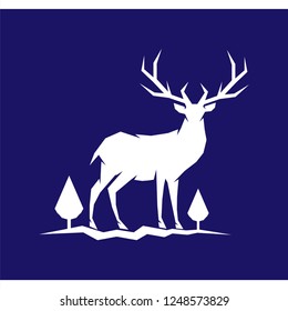 deer logo icon vector