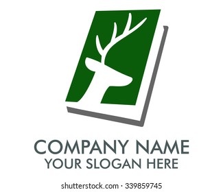 deer logo icon vector