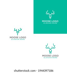 Deer Logo icon vector illustration design