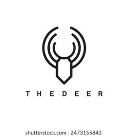 deer logo icon vector illustration concept design template