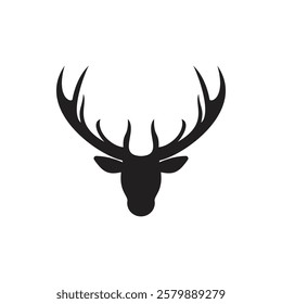 deer logo icon vector illustration silhouette