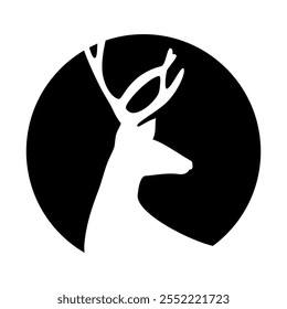 Deer logo icon. Vector image