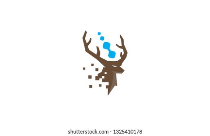 deer logo icon vector technology