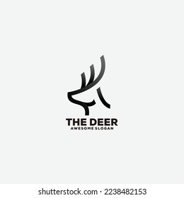 deer logo illustration design colorful