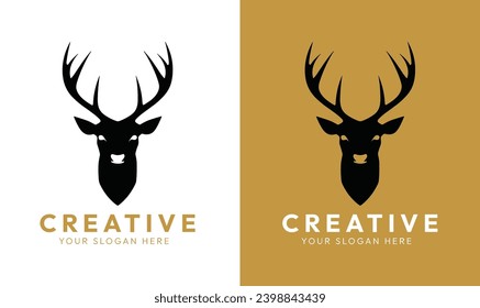 Deer logo, deer illustration, deer vector