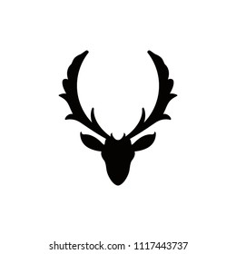 deer logo illustration vector and black