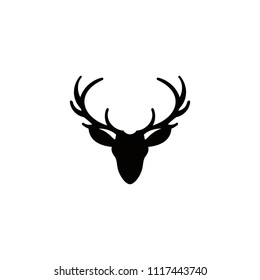 Deer Logo Illustration Vector Black Stock Vector (Royalty Free ...