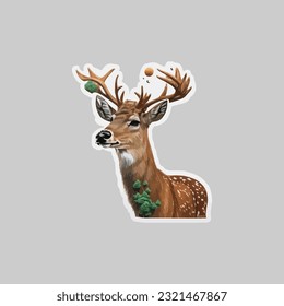 deer logo illustration vector design 