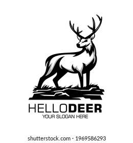 deer logo illustration vector symbol