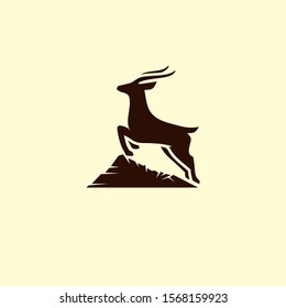 deer logo, impala logo, animal logo