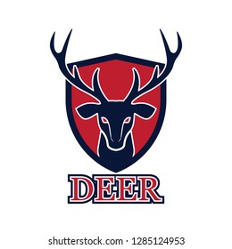 deer logo isolated on white background. vector illustration
