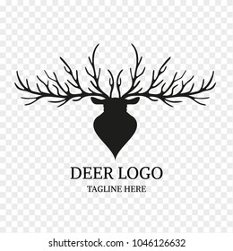 Deer logo, isolated. Vector illustration