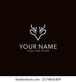 vector de la mejor plantilla de imagen de la línea del logotipo del deer
