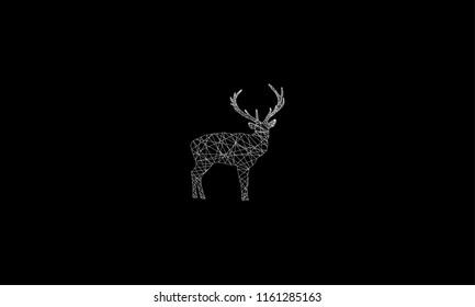 deer logo in mandala art for illustration use