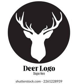 Deer logo minimalist design vector illustration, deer logos brand identity