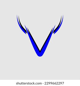 logotipo de ciervo En un fondo gris. ilustración vectorial