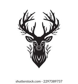 deer logo on white background